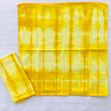 Load image into Gallery viewer, Hand Dyed Cotton Napkins - Mustard Lines
