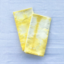 Load image into Gallery viewer, Hand Dyed Cotton Napkins - Turmeric Lines
