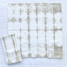 Load image into Gallery viewer, Hand Dyed Cotton Napkins - Grey Lines
