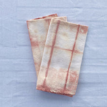 Load image into Gallery viewer, Hand Dyed Cotton Napkins - Madder Lines
