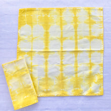 Load image into Gallery viewer, Hand Dyed Cotton Napkins - Turmeric Lines
