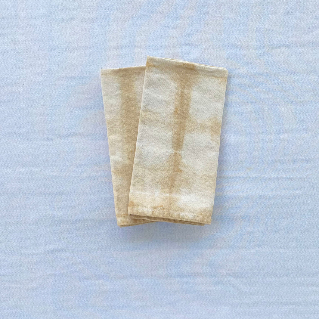 Hand Dyed Cotton Napkins - Leather