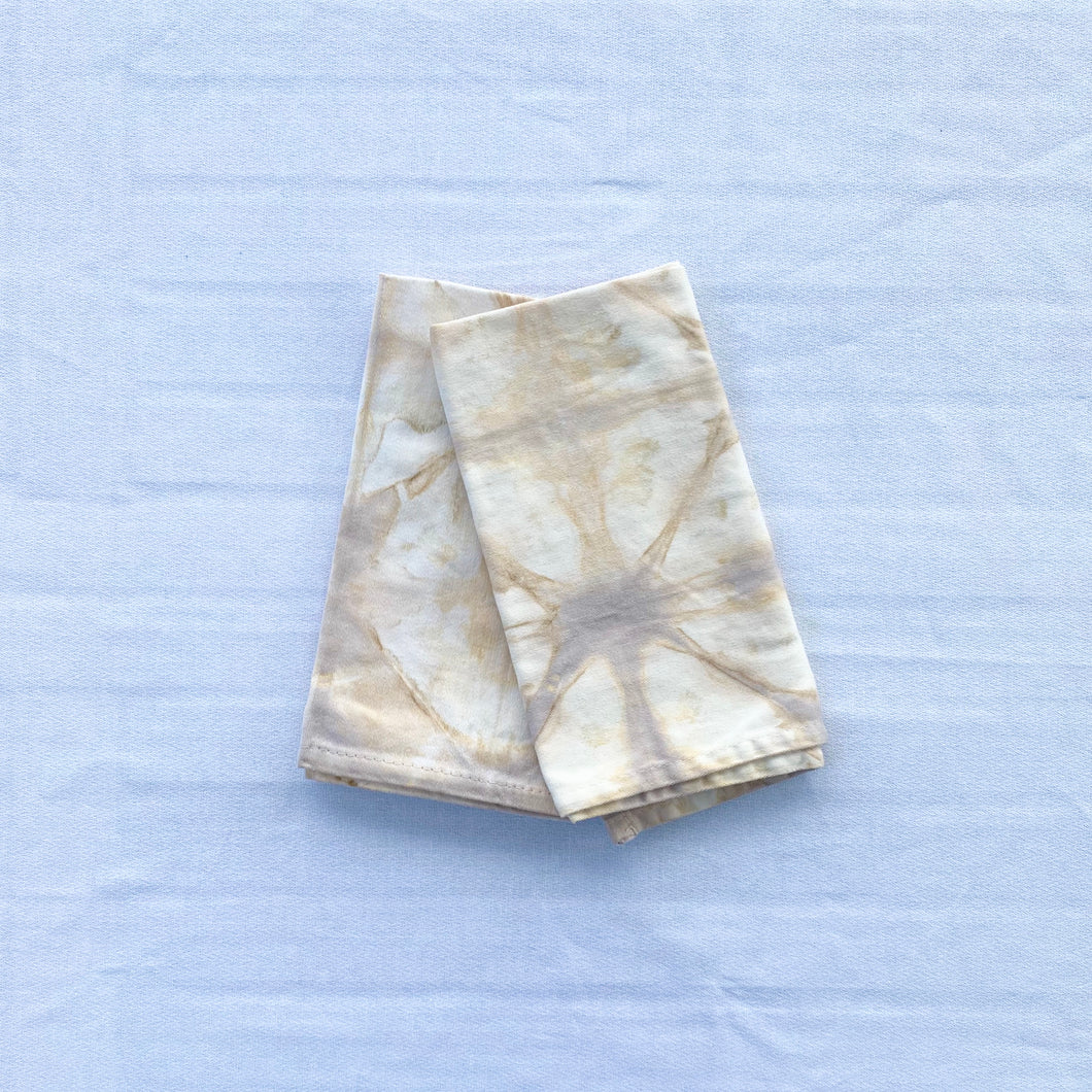 Hand Dyed Cotton Napkins - Lilac Beige