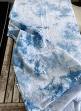 Load image into Gallery viewer, Hand Dyed Tablecloth - Indigo Sunburst
