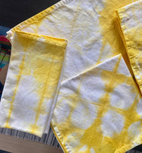 Load image into Gallery viewer, Hand Dyed Cotton Napkins - Turmeric Lines
