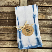 Load image into Gallery viewer, Hand Dyed Cotton Napkins - Indigo Lines
